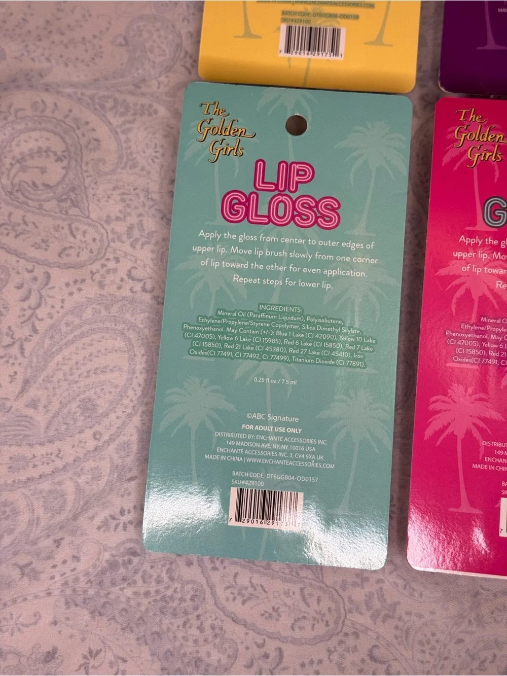The Golden Girls Lip Gloss Set - Sophia, Dorothy, Rose & Blanche